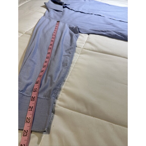 Tommy Hilfiger Men's Size 16.5 34-35 Blue Striped Long-Sleeve Button-Up Shirt - Picture 11 of 12